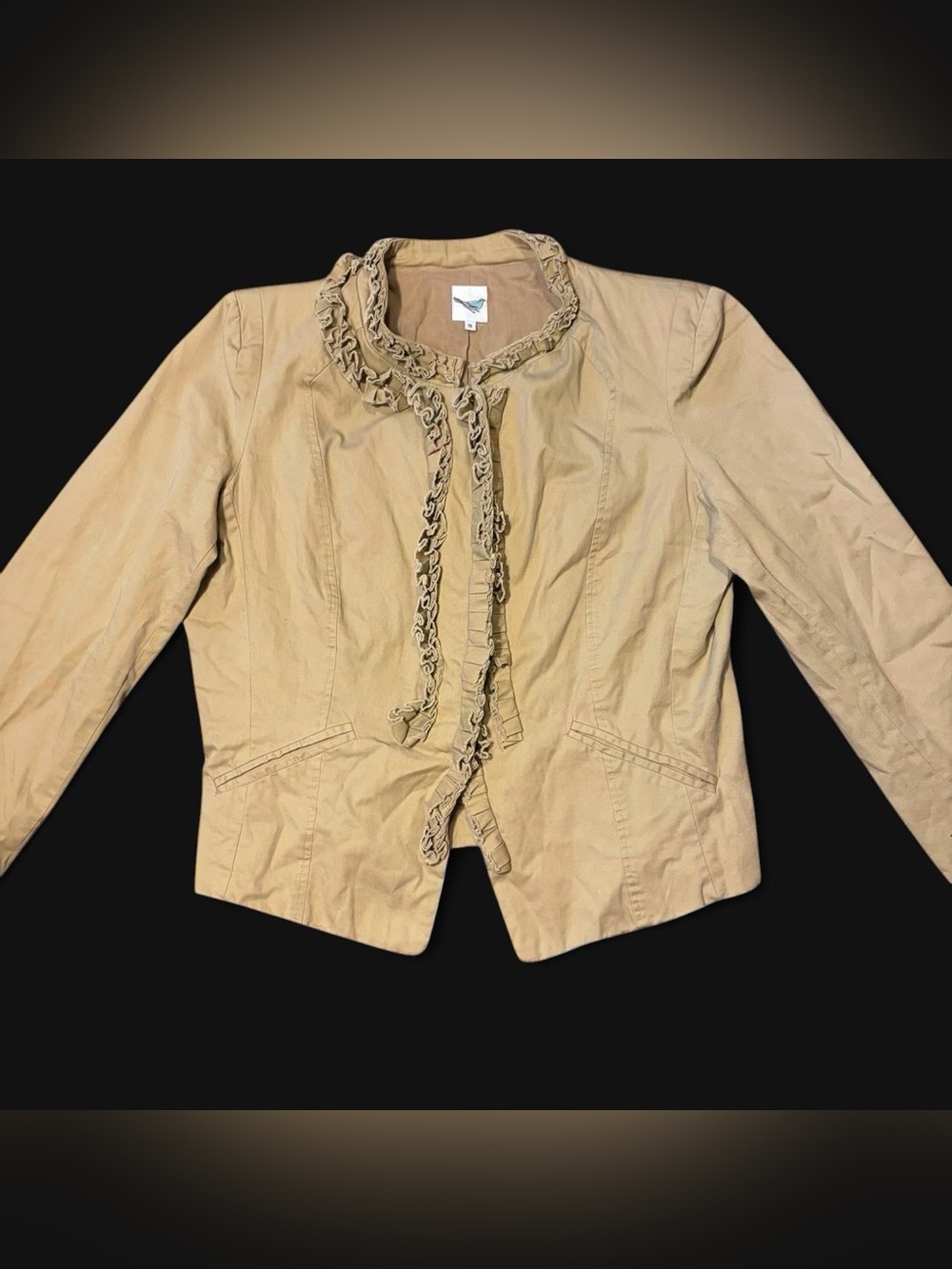 Y2K Grunge Ruffle Blazer Jacket! - Picture 3 of 6